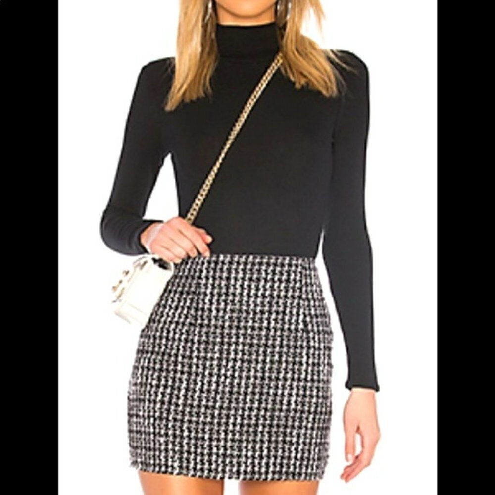 House of Harlow 1960 x Revolve Blair Mini Skirt - Metallic Boucle Tweed …